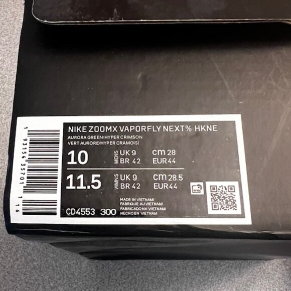 Nike ZoomX Vaporfly Next % HKNE Mens Size 10 - Picture 2 of 6